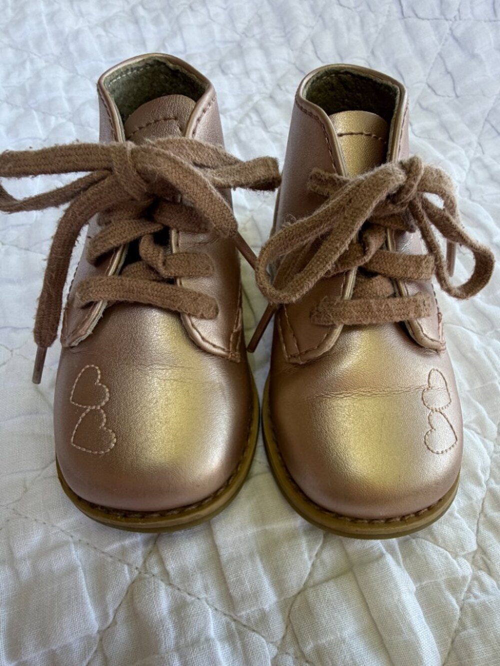 Girls Tammy heart embroidered Footmate boots